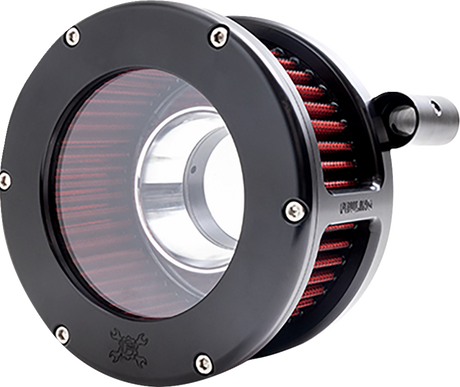 BA Air Cleaner Kit - Black/Clear with Red Filter - \'08-\'17 Dyna/Softail/Touring 2008 - 2017
