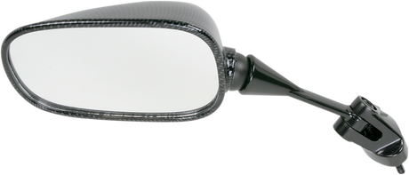 Mirror - Side View - Black/Carbon Fiber - Rectangle - Left - Kawasaki 2004 - 2007