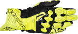 GP Plus R V3 Leather Gloves - Fluo Yellow/Black - Medium