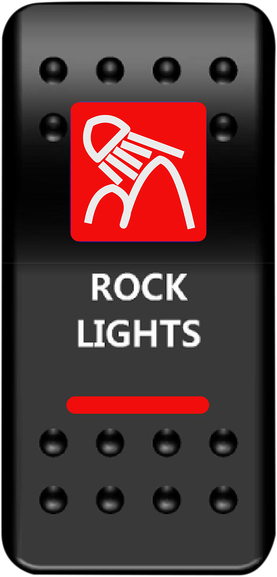Rocker Switch - Rock Lights - Red