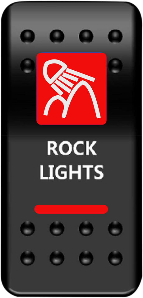 Rocker Switch - Rock Lights - Red