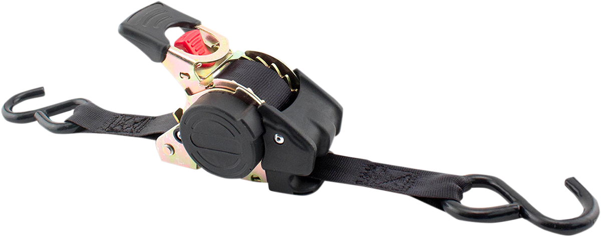 Retractable Ratchet Tie-Downs - 6\' - Black