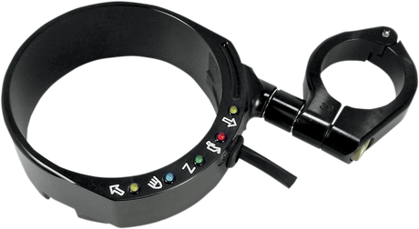 Speedometer Relocation Bracket with Easy Mount Clamp - Black Anodized - For 49 mm Fork 1995 - 2013