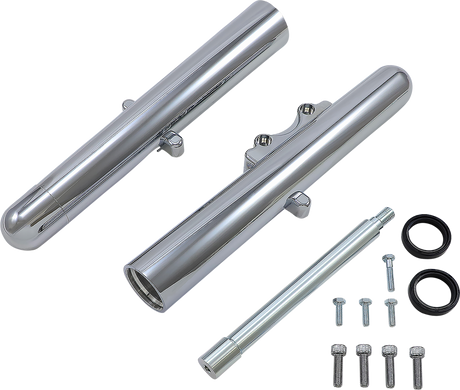 Fork Legs - Chrome - Hot Legs - Custom Single Disc - Smooth - \'08-\'13 2008 - 2013