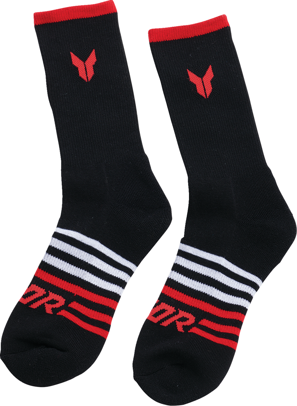 Crew Socks - Black - Small/Medium - 3 Pack