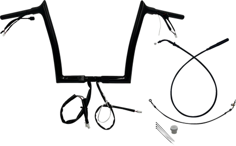 1-1/4\" EZ Install Pointed Top Handlebar - 12\" - Black 2023 - 2024