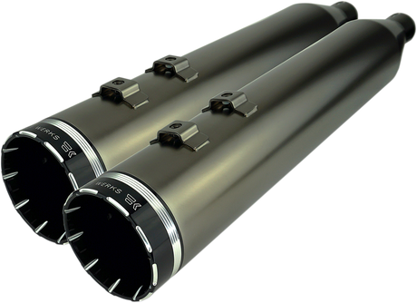 4.5\" Mufflers for Touring - Smoked Chrome with Tracer 2017 - 2022