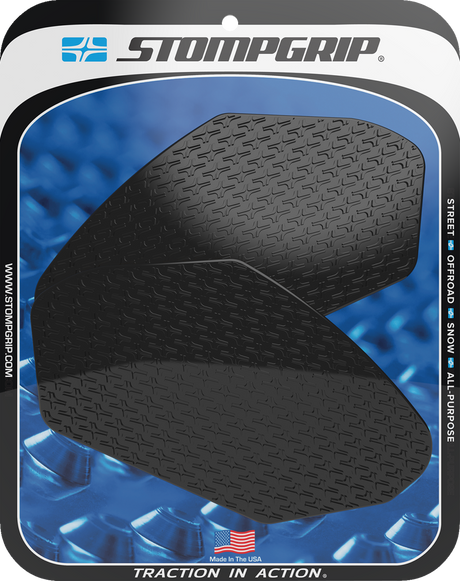 Traction Pad Tank Grips - Icon - Black - Ninja 650 | Z 400/650 2017 - 2025