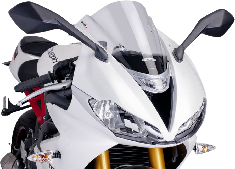 Race Windscreen - 15-3/8\" - Clear - Triumph 2013 - 2017