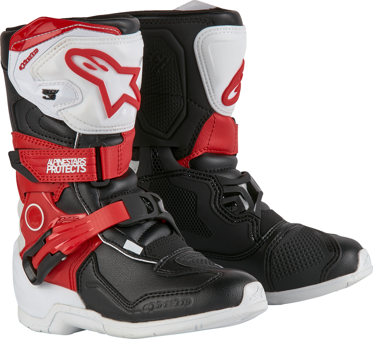 Kids Tech 3S Boots - Red/Black/White - US 13 / EU 32