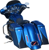 Bag Light - Tribal Slotted - Red Lens - Chrome