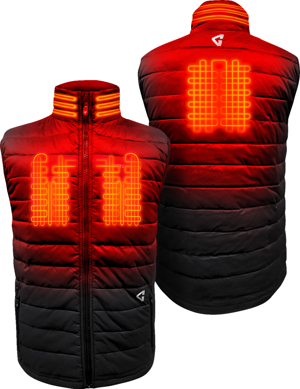 7V Khione Puffer Heated Vest 2.0 - Black - XL