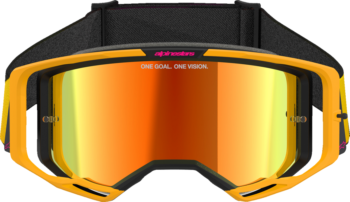 Vision 8 Goggle - Corp - Yellow/Pink - Red Mirror Lens