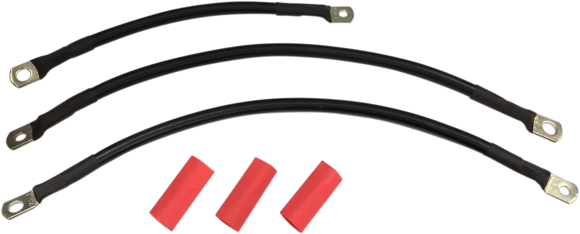 Black Battery Cable Set - \'94-\'09 Dyna 2004 - 2005