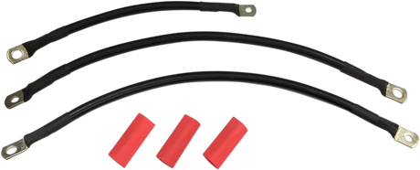 Black Battery Cable Set - \'94-\'09 Dyna 2004 - 2005