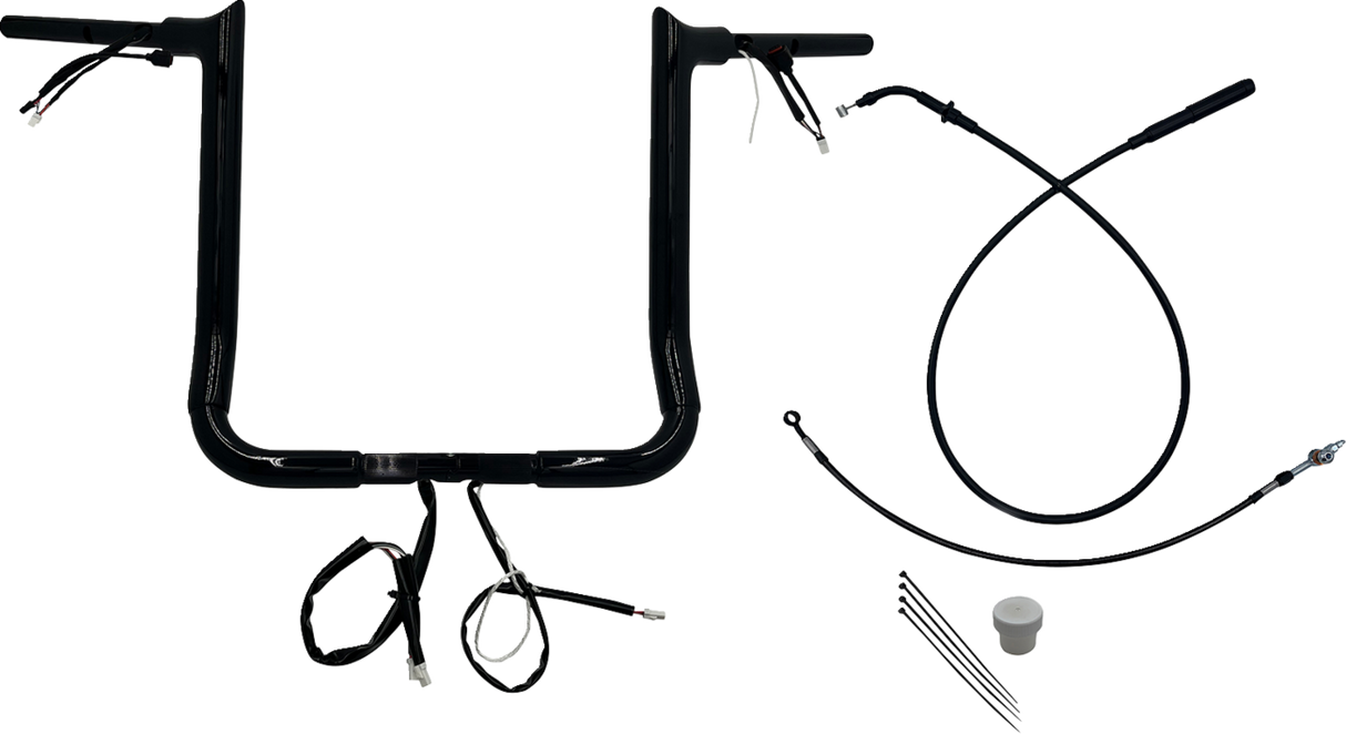 EZ Install Wired Handlebar Kit - 1-1/2\" - Pointed Top - 16\" - Black 2023 - 2024