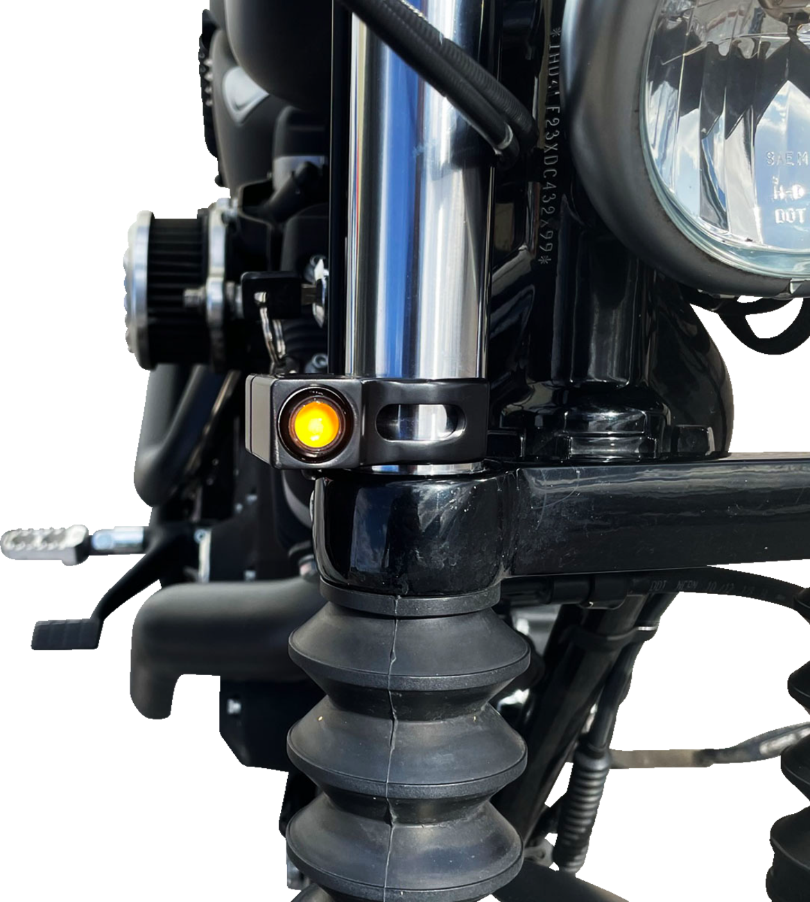 Turn Signal - 39 mm - Amber - Black