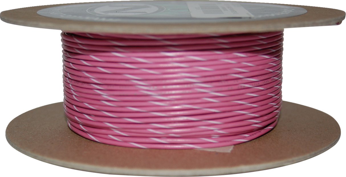 100\' Wire Spool - 20 Gauge - Pink/White