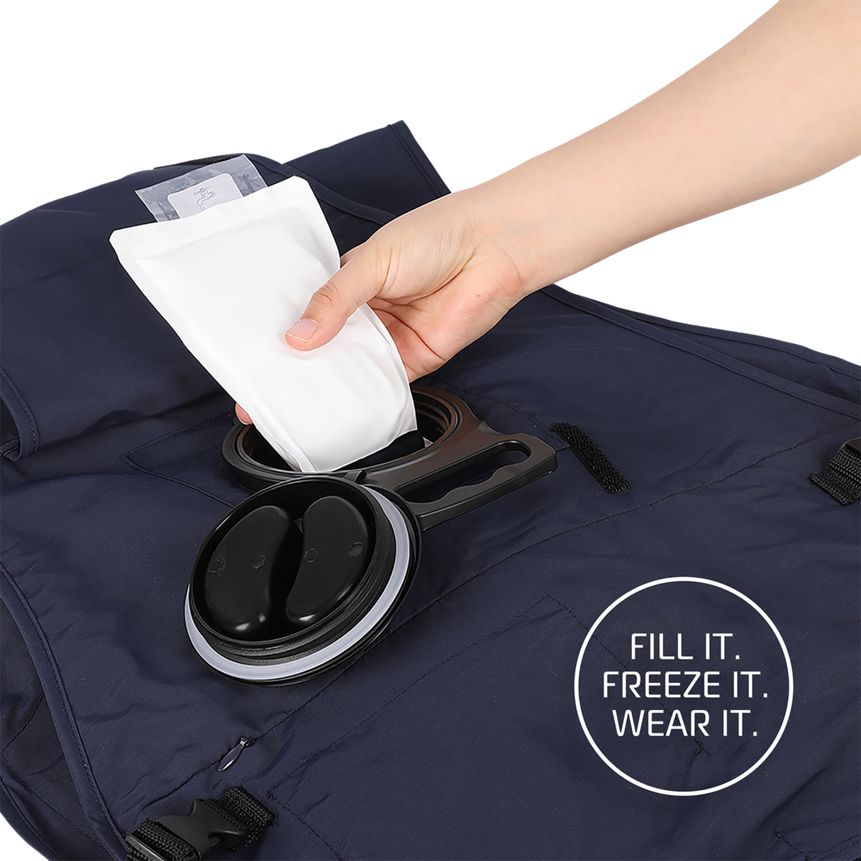 5V Touch Button Circulatory Cooling Vest - Blue