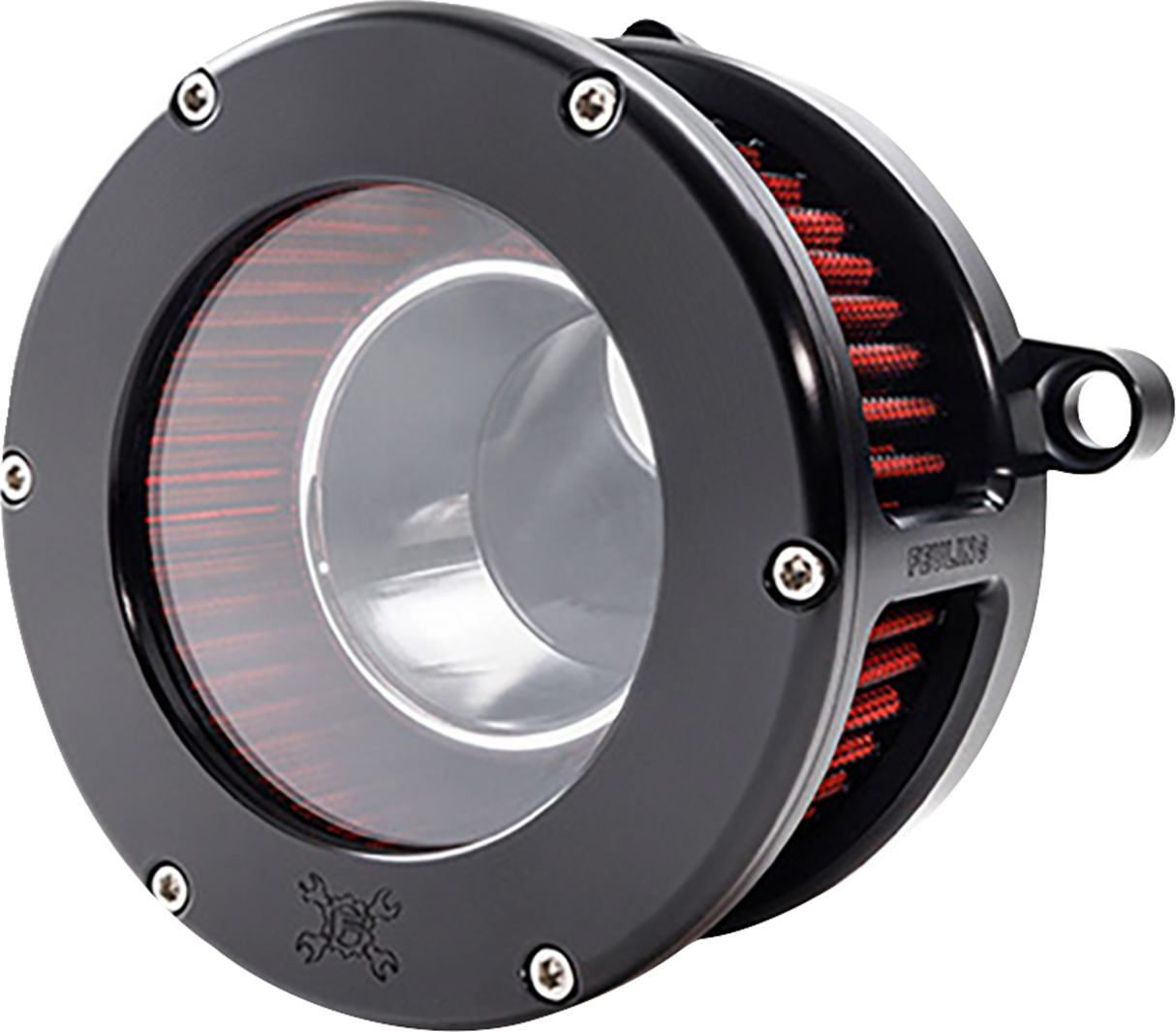 BA Air Cleaner Kit - Black/Clear with Red Filter - M8 2023 - 2024