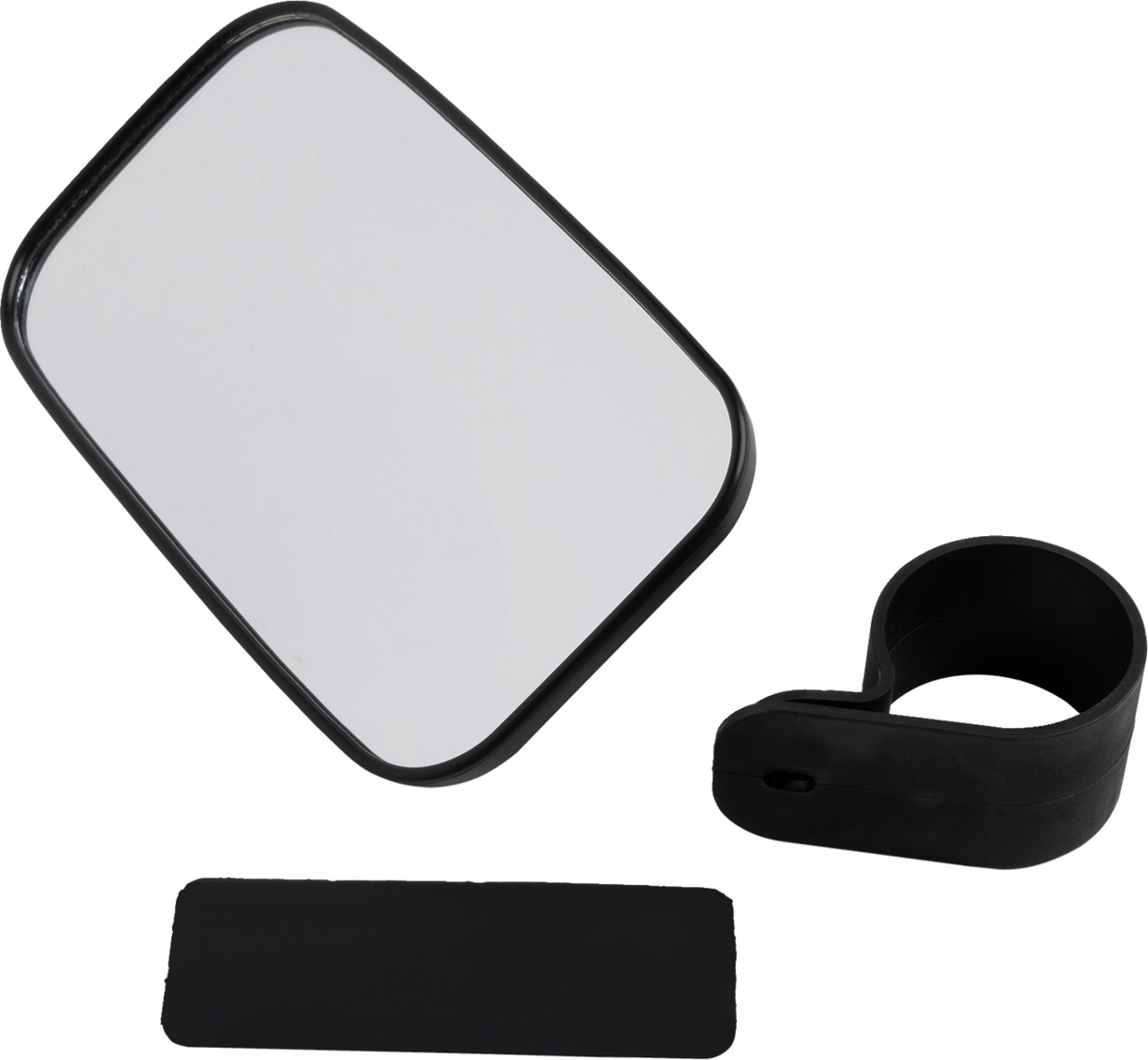 Mirror - Rear View - Rectangle - Black - 2\"