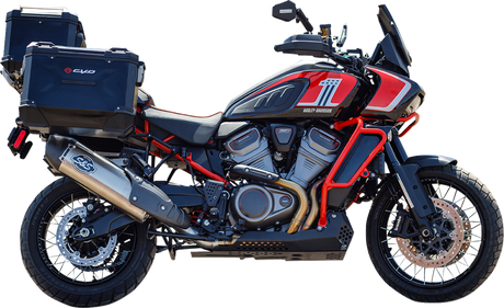 Slip-On Muffler - Brushed Stainless Steel - 50-State - Pan American 2021 - 2024