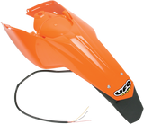 Enduro Rear Fender - with Light - \'98 - \'20 KTM Orange 2007 - 2010