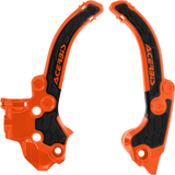X-Grip Frame Guards - Black/Orange - Gas Gas | Husqvarna | KTM 2024 - 2025