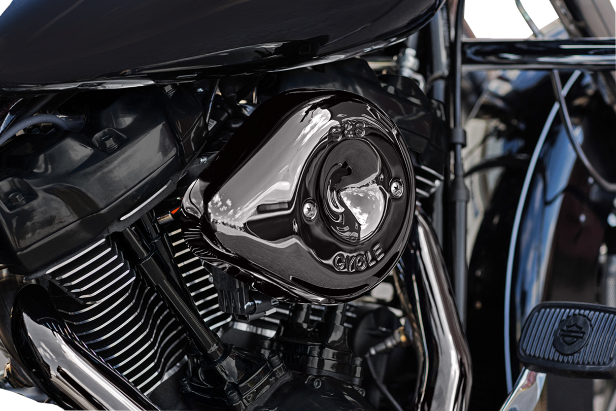 Stealth Teardrop Air Cleaner Cover - M8 - Lava Chrome 2017 - 2023