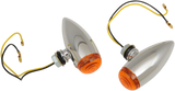 BulletvMarker Lights - LED - Amber Lens - Chrome