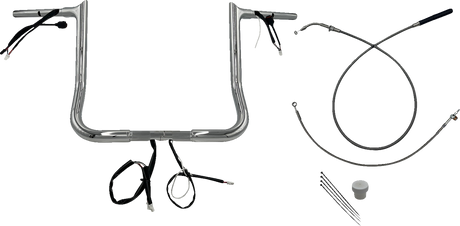 1-1/4\" EZ Install Pointed Top Handlebar - 14\" - Chrome 2023 - 2024