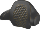 Tour Pack Backrest Pad - Honeycomb - Gold Stitching - FL \'14-\'24 2014 - 2024