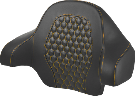 Tour Pack Backrest Pad - Honeycomb - Gold Stitching - FL \'14-\'24 2014 - 2024