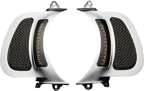 LED Vent Insert - Amber/White - Chrome w/ Stainless Mesh 2015 - 2024