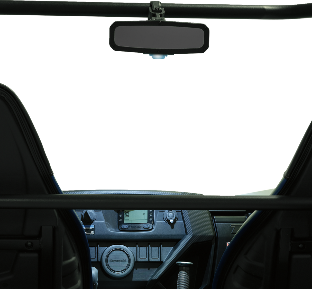 Mirror - Rear View w/LED Dome Light - Black - UTV