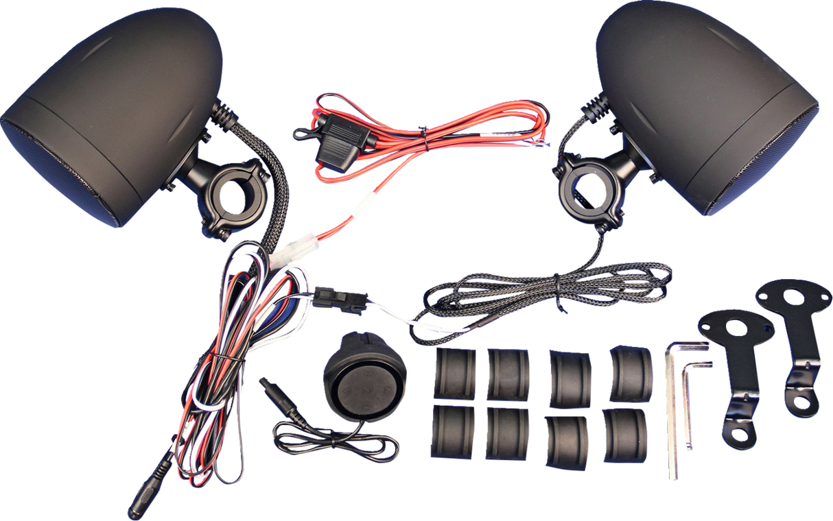 Amplified Speaker Kit - Handlebar - Black - Universal