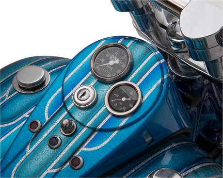 Mini Speedometer - Black - 2:1 Ratio - 1-7/8\"