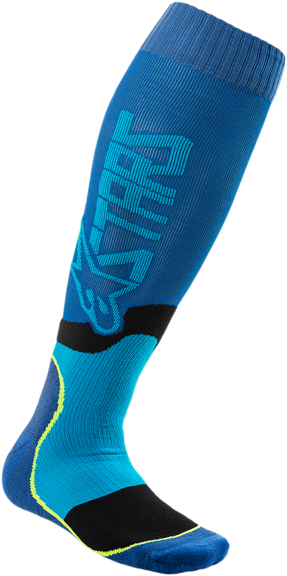 MX Plus 2 Socks - Black/Cyan - Small/Medium