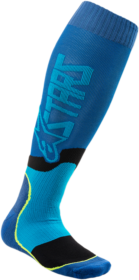 MX Plus 2 Socks - Black/Cyan - Small/Medium