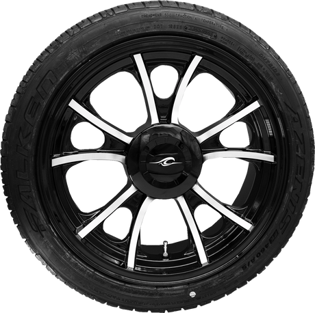 Largo 3D Rear Wheel - Black Cut (18\") | Falken Tire (215/45ZR18) - Trike 2009 - 2024