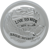 \"Live to Ride\" Gas Cap - Vented - Chrome 1982 - 1996
