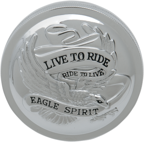\"Live to Ride\" Gas Cap - Vented - Chrome 1982 - 1996