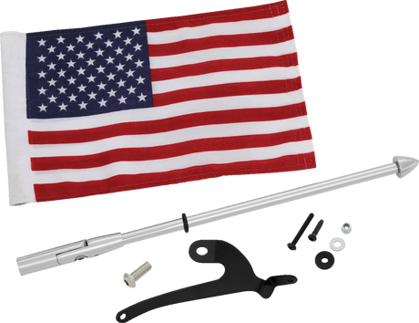 Folding Flag Pole - Right - Chrome - Can-Am RT 2017 - 2022