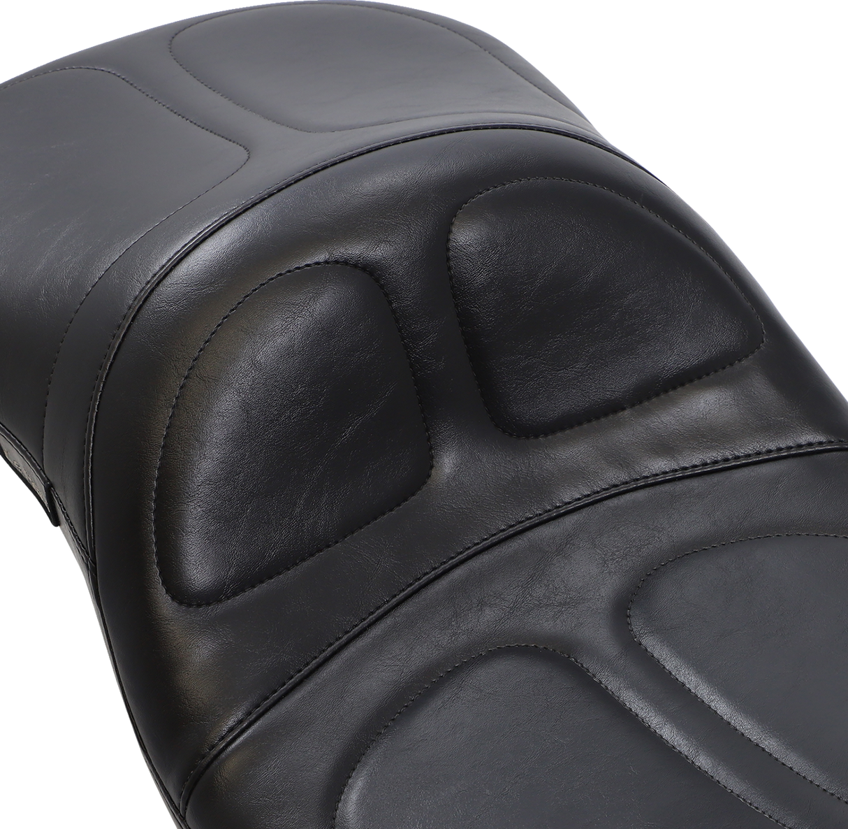 Maverick Daddy Long Legs Seat - Black - Stitched - FLT/FLHT \'97-\'01 1997 - 2001