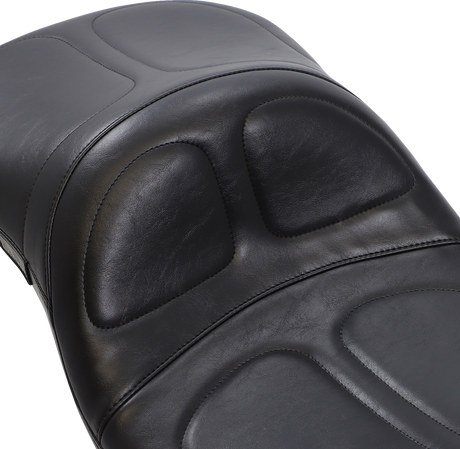 Maverick Daddy Long Legs Seat - Black - Stitched - FLT/FLHT \'97-\'01 1997 - 2001