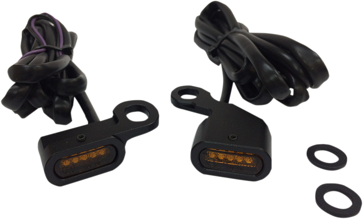 LED Handlebar Marker Lights - Black/Amber 1996 - 2017
