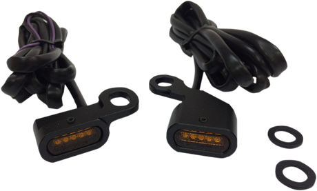 LED Handlebar Marker Lights - Black/Amber 1996 - 2017