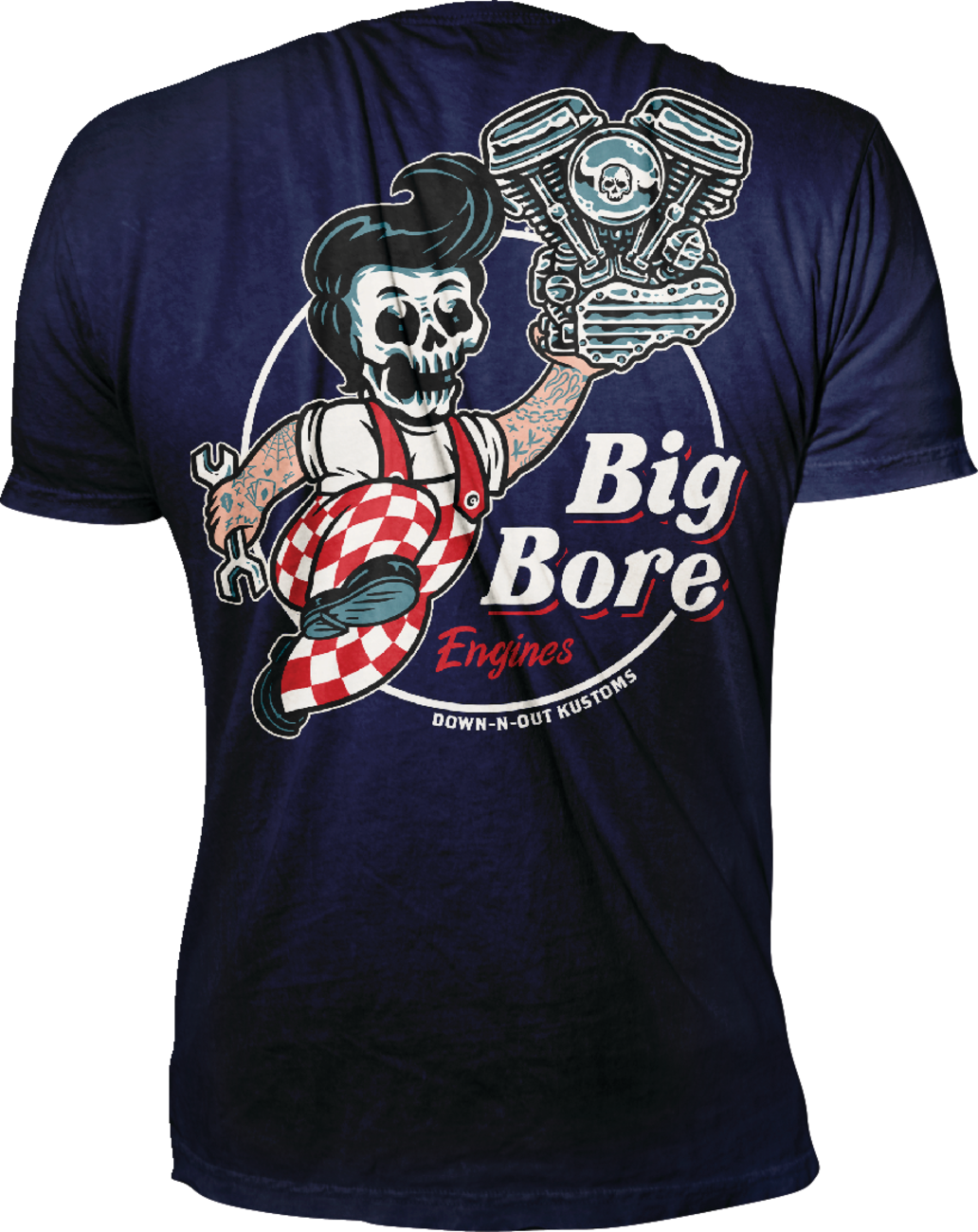 Down-N-Out Big Bore T-Shirt - Navy - 2XL