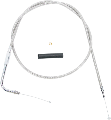 Stainless Braided Throttle Cable - 44\" 1988 - 1995