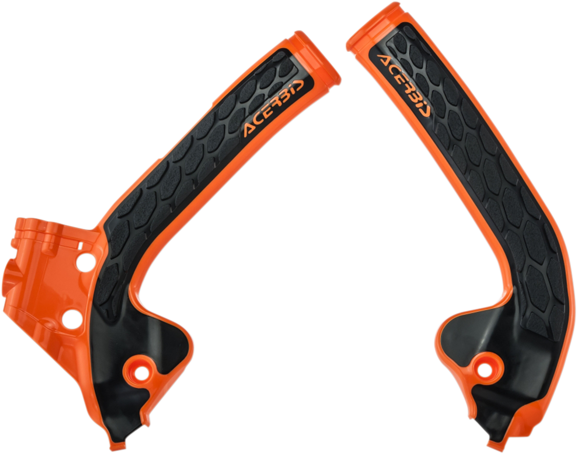 X-Grip Frame Guards - \'16 Orange/Black - Gas Gas | Husqvarna | KTM 2018 - 2023